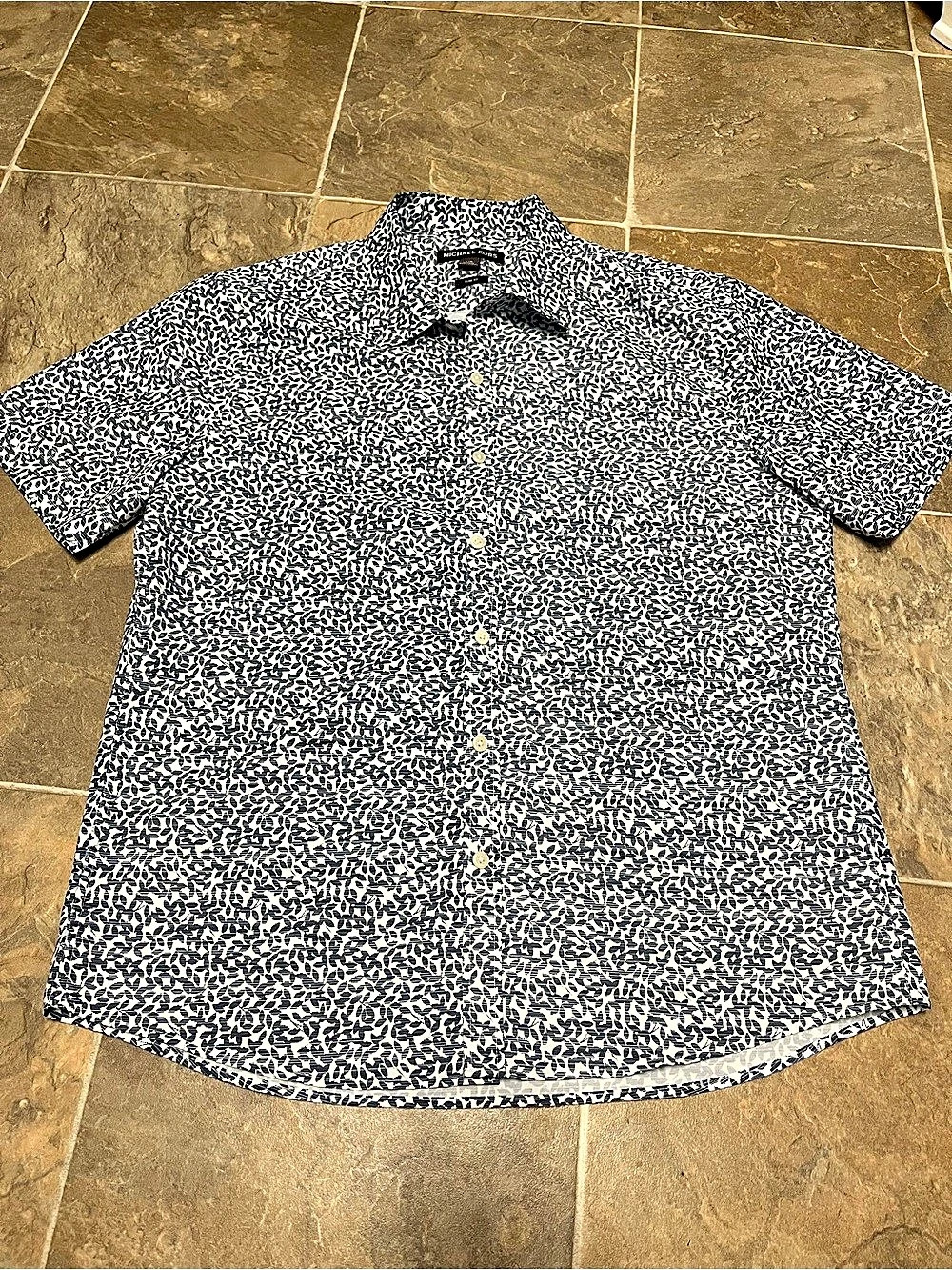 Michael Kors Men's Animal Print Button Down Size Large